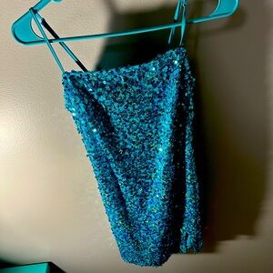 Blue Sparkly Dress Size Small